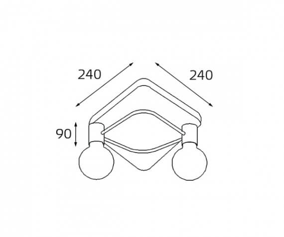 Потолочная люстра Italline Vega PL 6088/2 bronze 1
