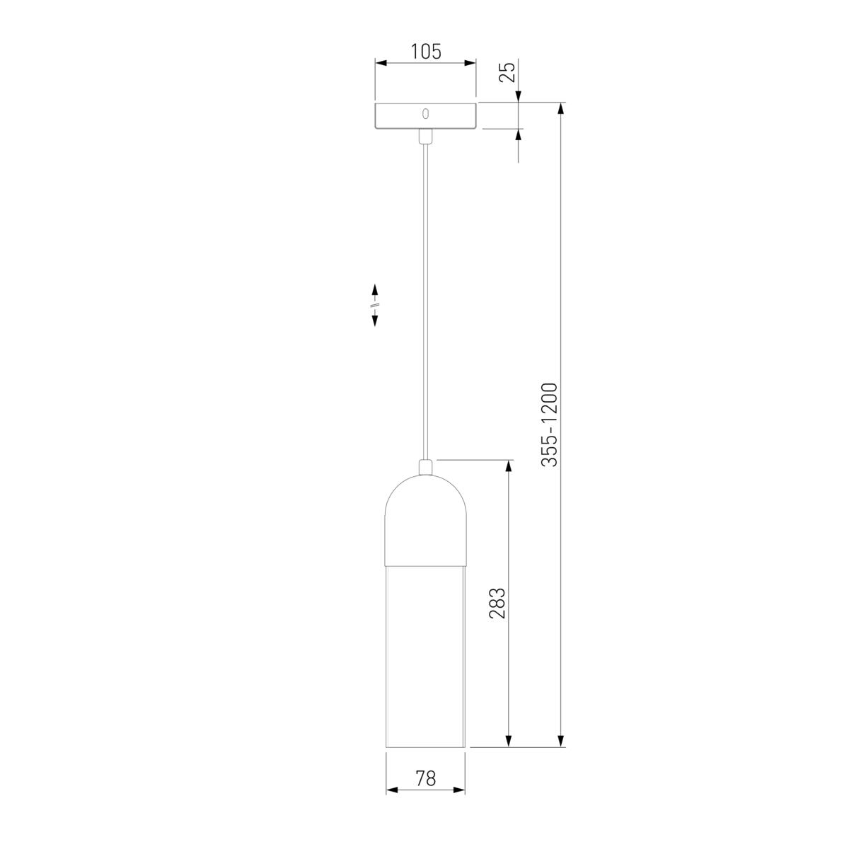 Подвесной светильник Eurosvet Airon 50180/1 янтарный 1