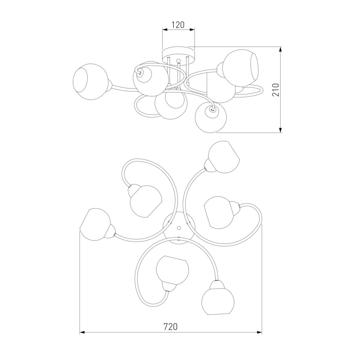 Потолочная люстра Eurosvet Tulia 30136/6 белый 1