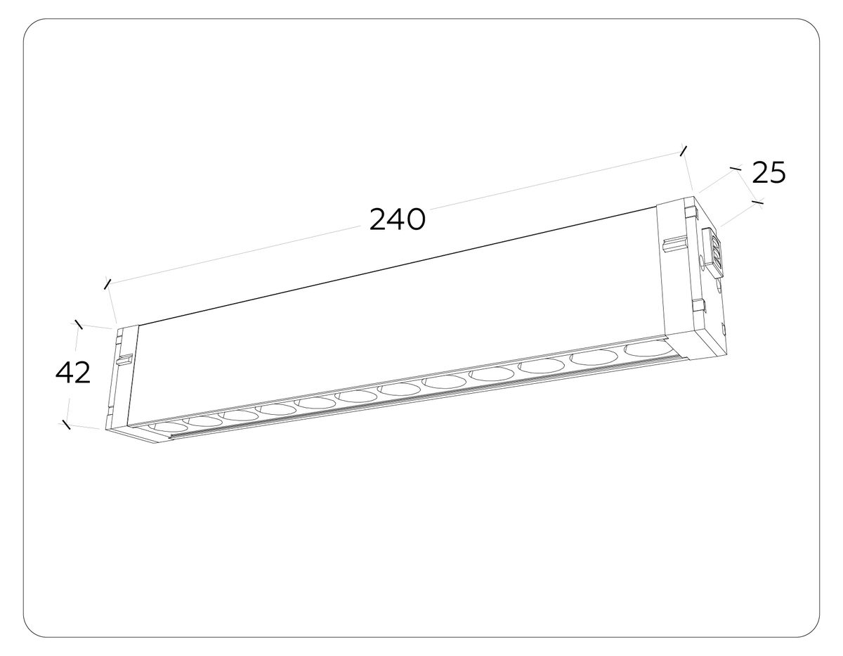 Трековый светодиодный светильник Ambrella Light Track System Magnetic 220V GL1302 2