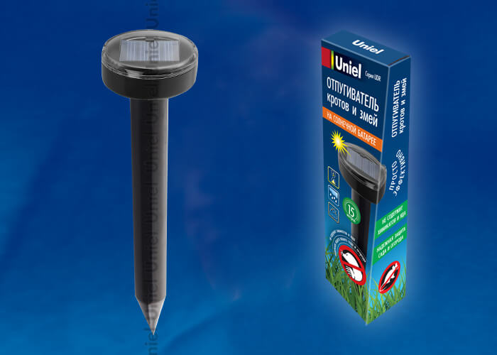 Отпугиватель кротов и змей Uniel UDR-S20 Sol Black UL-00000852 1