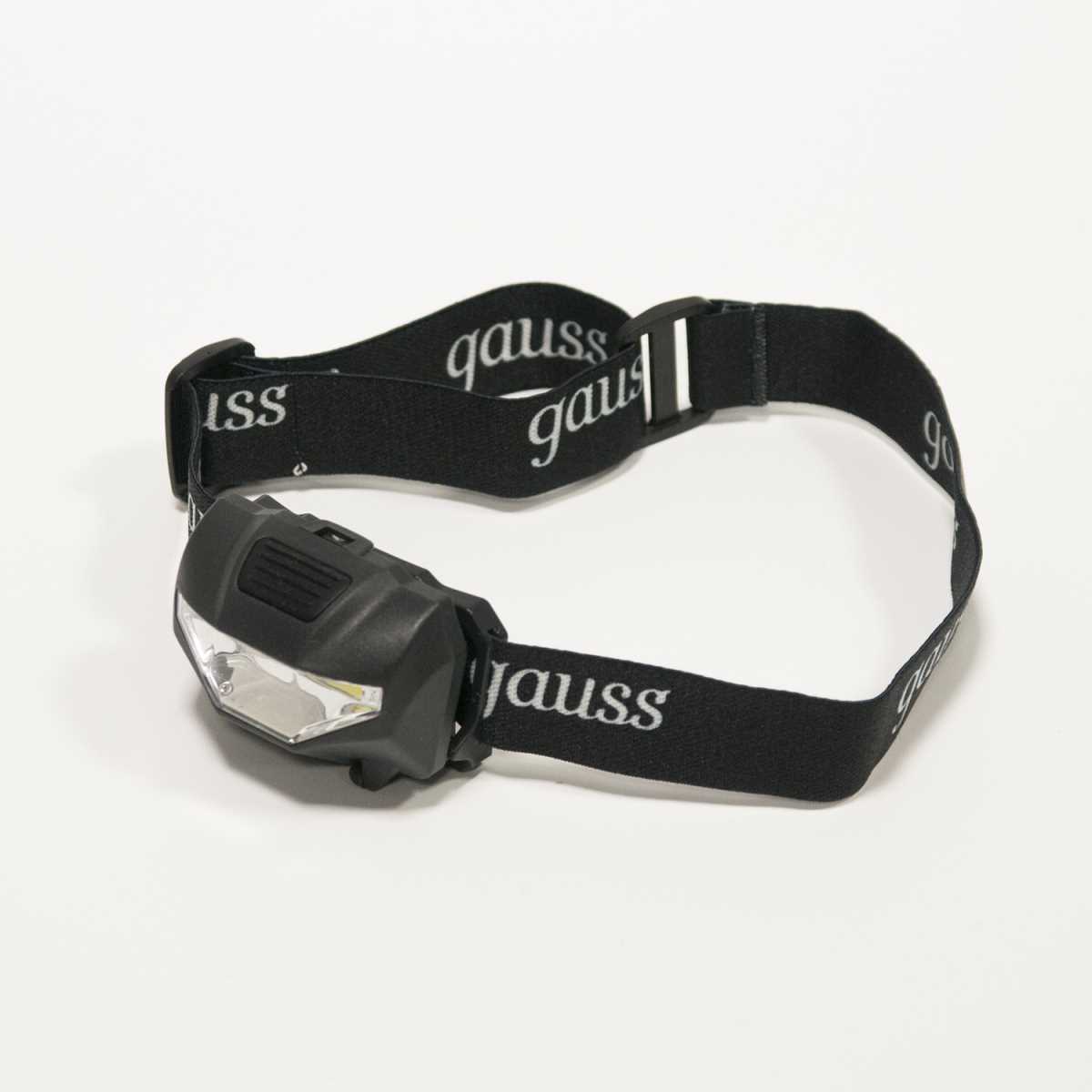 Налобный светодиодный фонарь Gauss от батареек 60х40 100 лм GF306 4