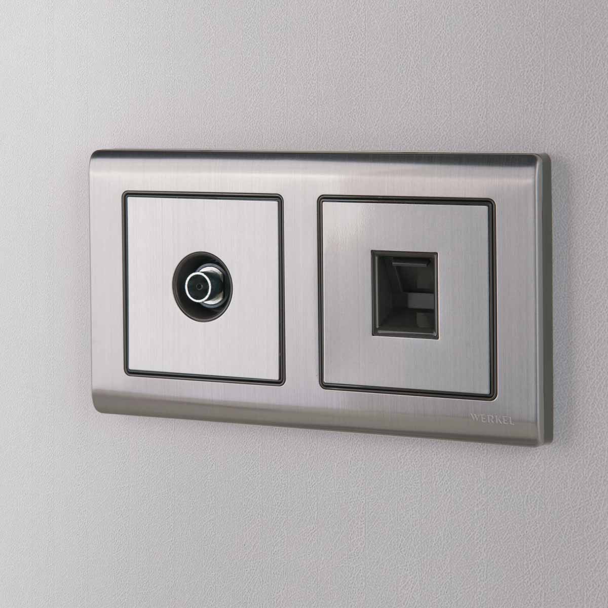 ТВ-розетка оконечная Werkel глянцевый никель W1183002 4690389158261 3