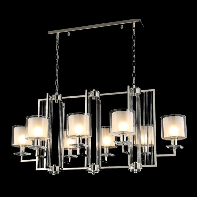 Подвесная люстра Crystal Lux Nicolas SP8 L1000 Gold/White 4