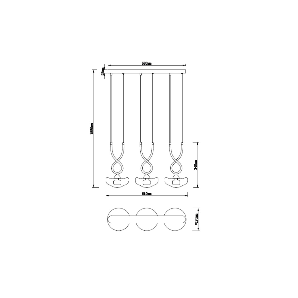 Подвесной светильник Vele Luce Janice VL5444P03 3