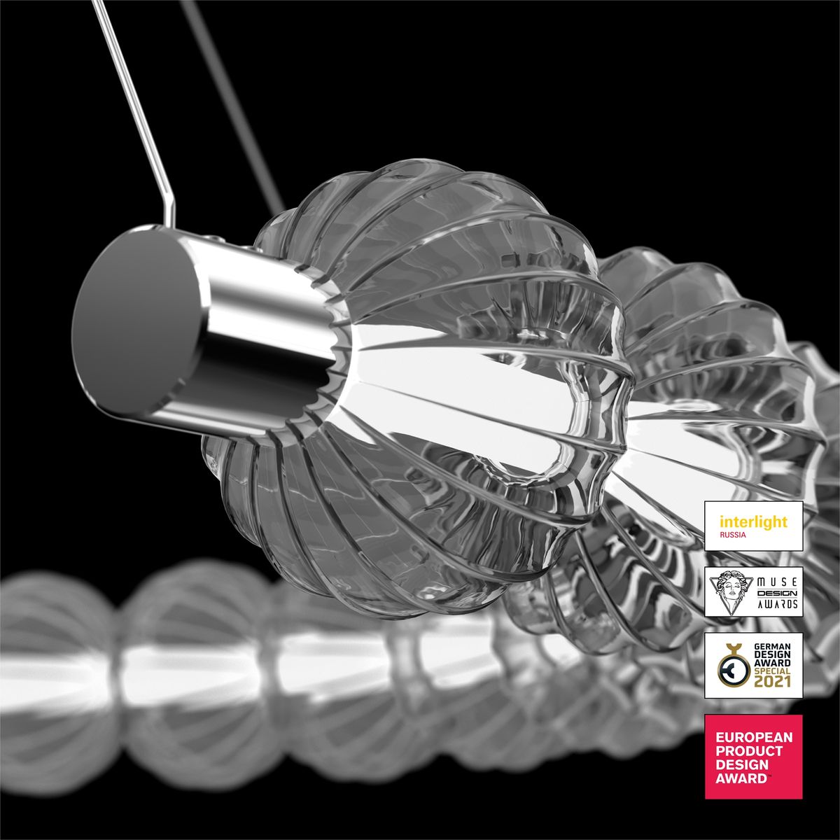 Подвесная светодиодная люстра Maytoni Amulet MOD555PL-L30CH4K 2