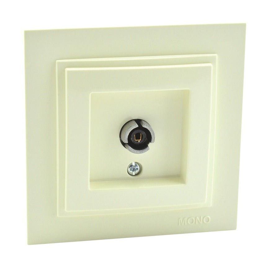 ТВ-розетка концевая Mono Electric Despina экран крем 102-170005-138