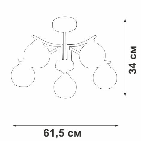 Потолочная люстра Vitaluce V4286-0/5PL изображение 4 Потолочная люстра Vitaluce V4286-0/5PL Фото № 4
