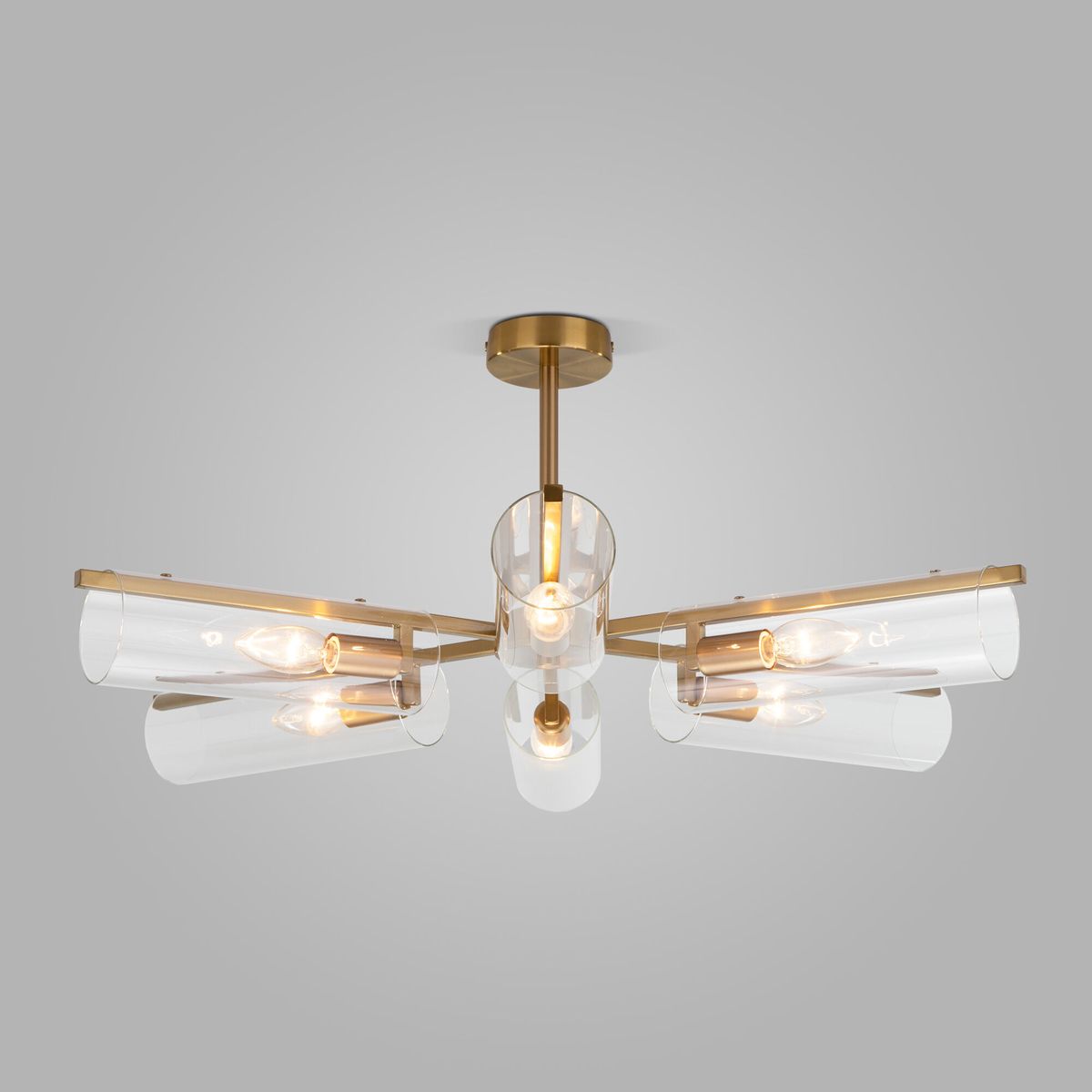 Потолочная люстра Eurosvet Trompeta 70144/6 латунь 2