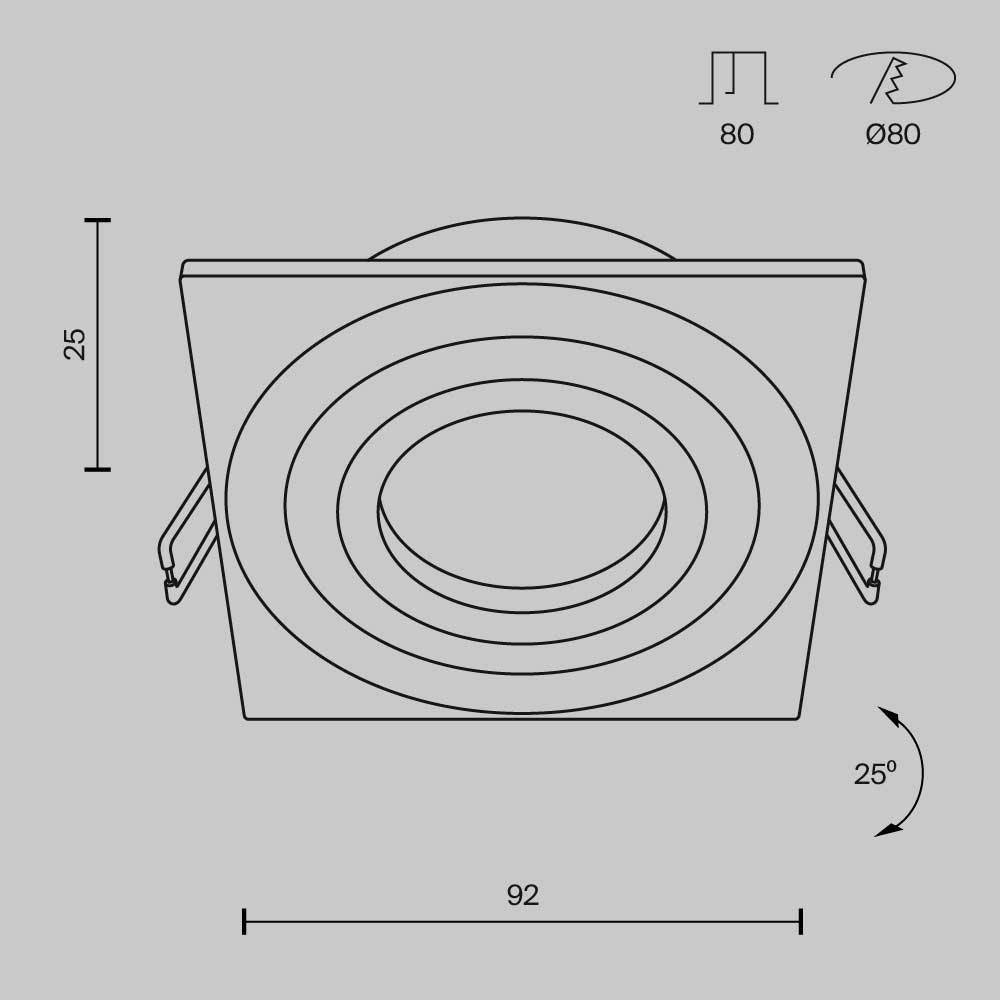 Встраиваемый светильник Maytoni Atom DL024-2-01W 5