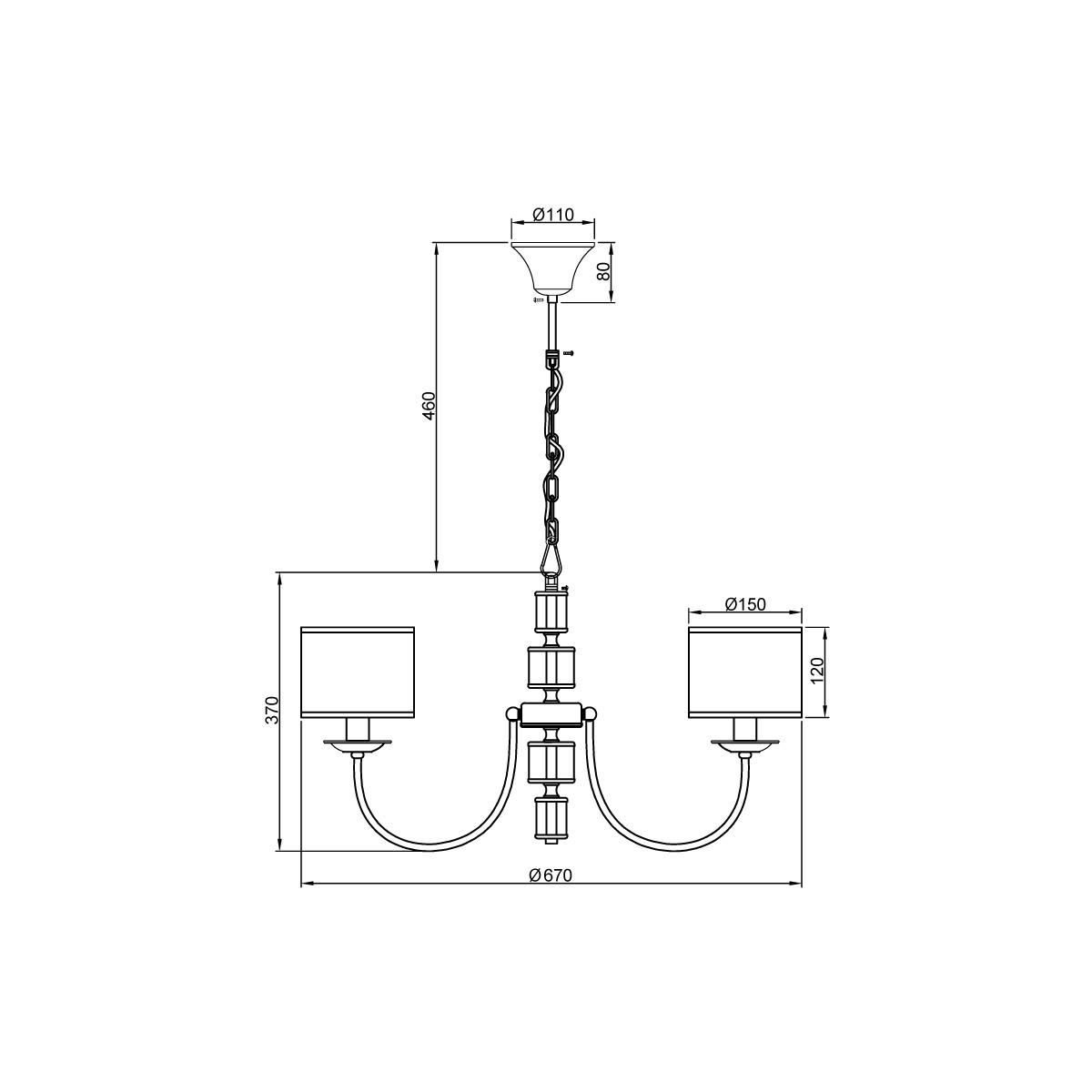 Подвесная люстра Vele Luce Soprano VL4194P06 4