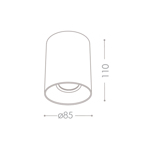 Накладной точечный светильник Kanlux RITI GU10 W/G 27570 1