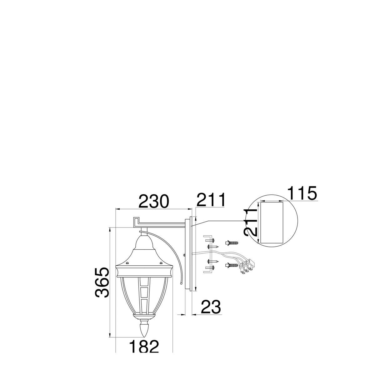 Уличный настенный светильник Maytoni Novara O027WL-01B 2