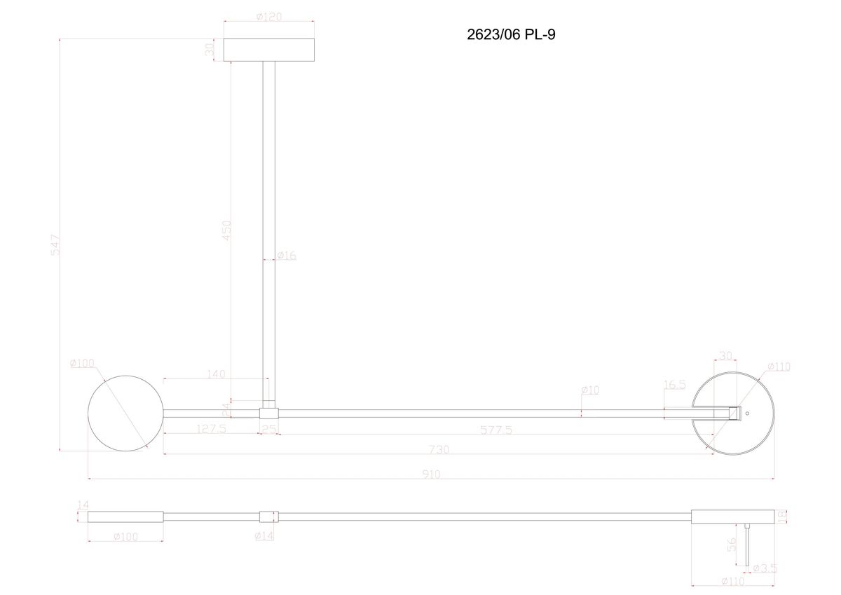 Подвесной светодиодный светильник Divinare Malcone 2623/06 PL-9 1