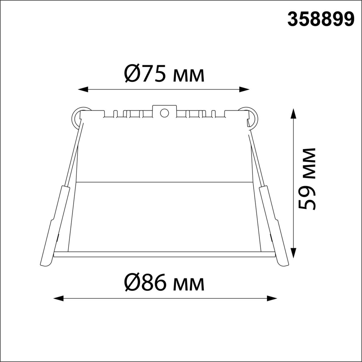 Встраиваемый светодиодный светильник Novotech Spot Tran 358899 2
