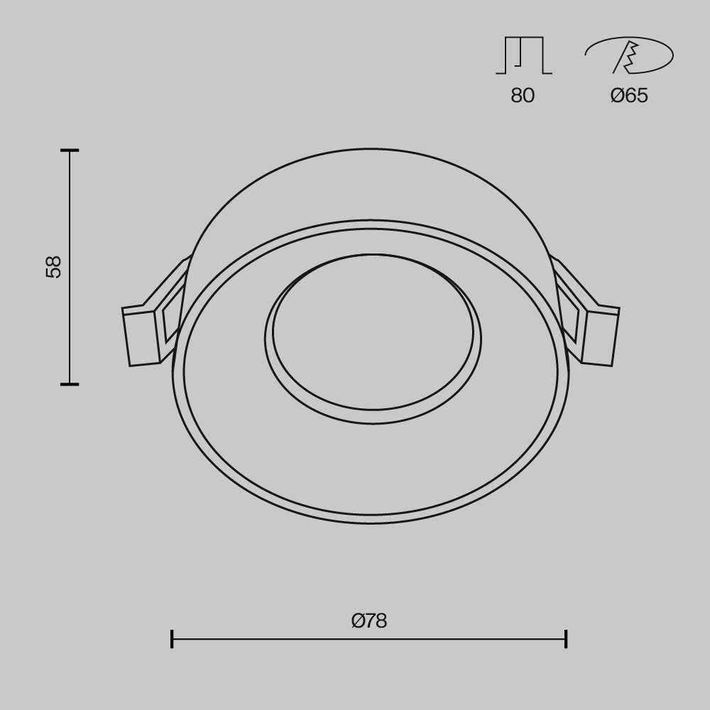 Встраиваемый светильник Maytoni Glasera DL046-01W 3