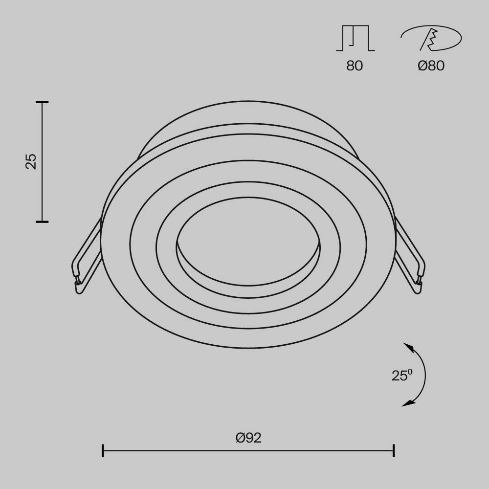 Встраиваемый светильник Maytoni Atom DL023-2-01W 5