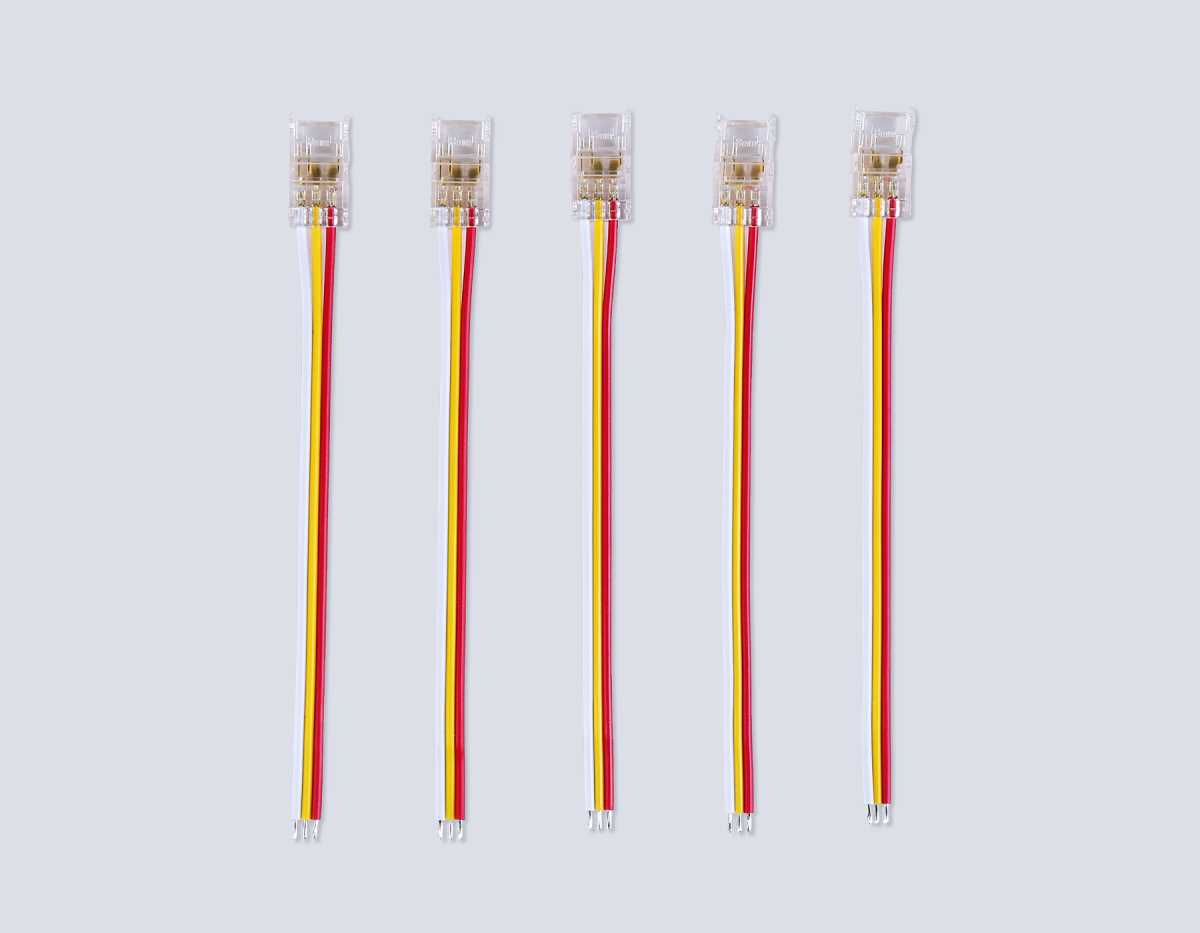 Соединитель гибкий односторонний AMBRELLA LIGHT ILLUMINATION COB CCT 12/24V для лент 8mm (3 конт.) (5шт. в комплекте) GS7406 3