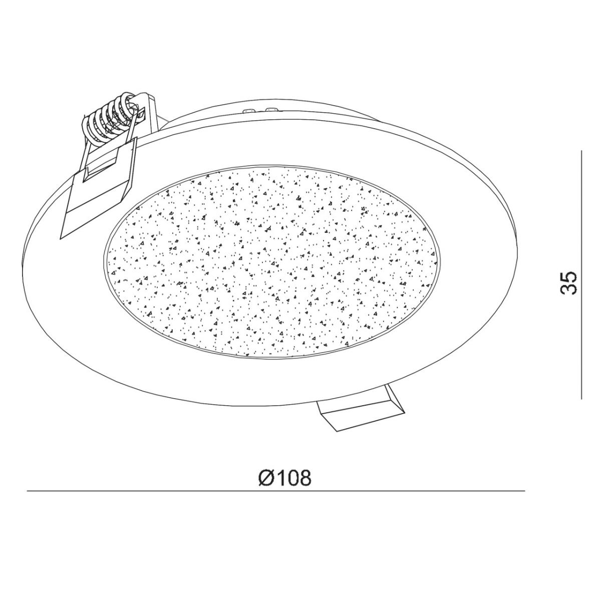 Встраиваемый светодиодный светильник De Markt Стаут 7 702012201 5