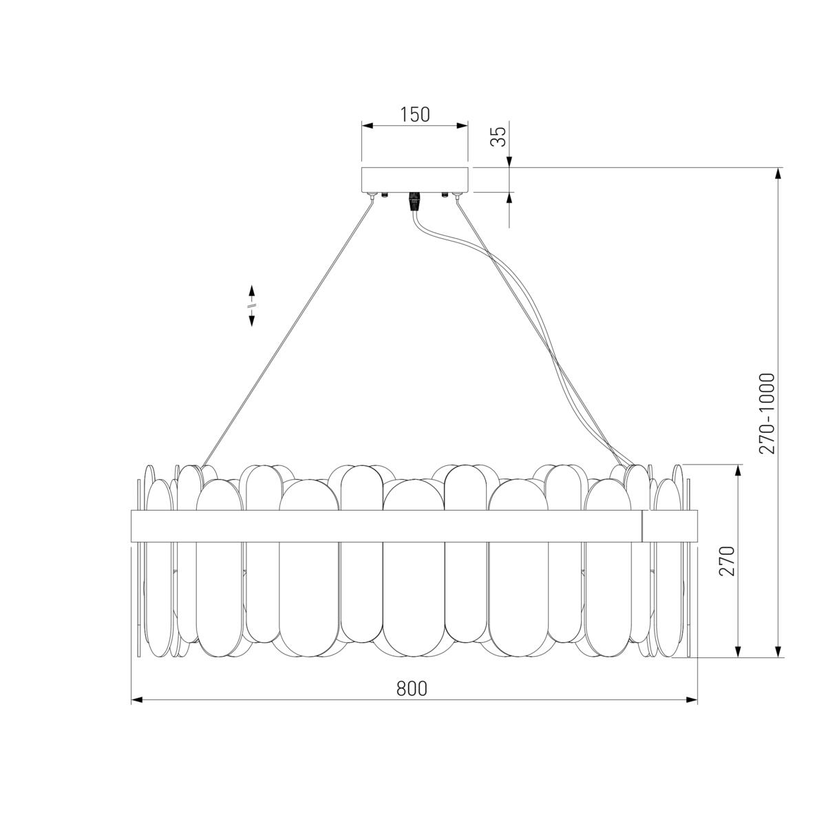 Подвесная люстра Bogates Conte 333/10 1