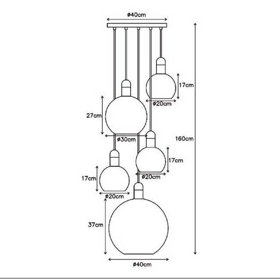 Подвесная люстра Lucide Julius 34438/05/65 1