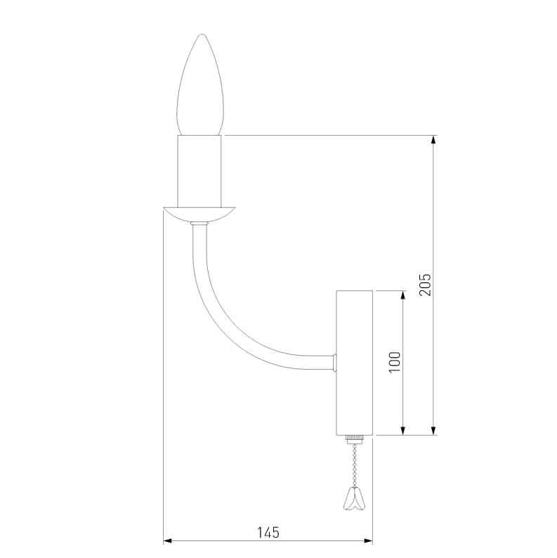 Бра Eurosvet Santi 60139/1 золото 2