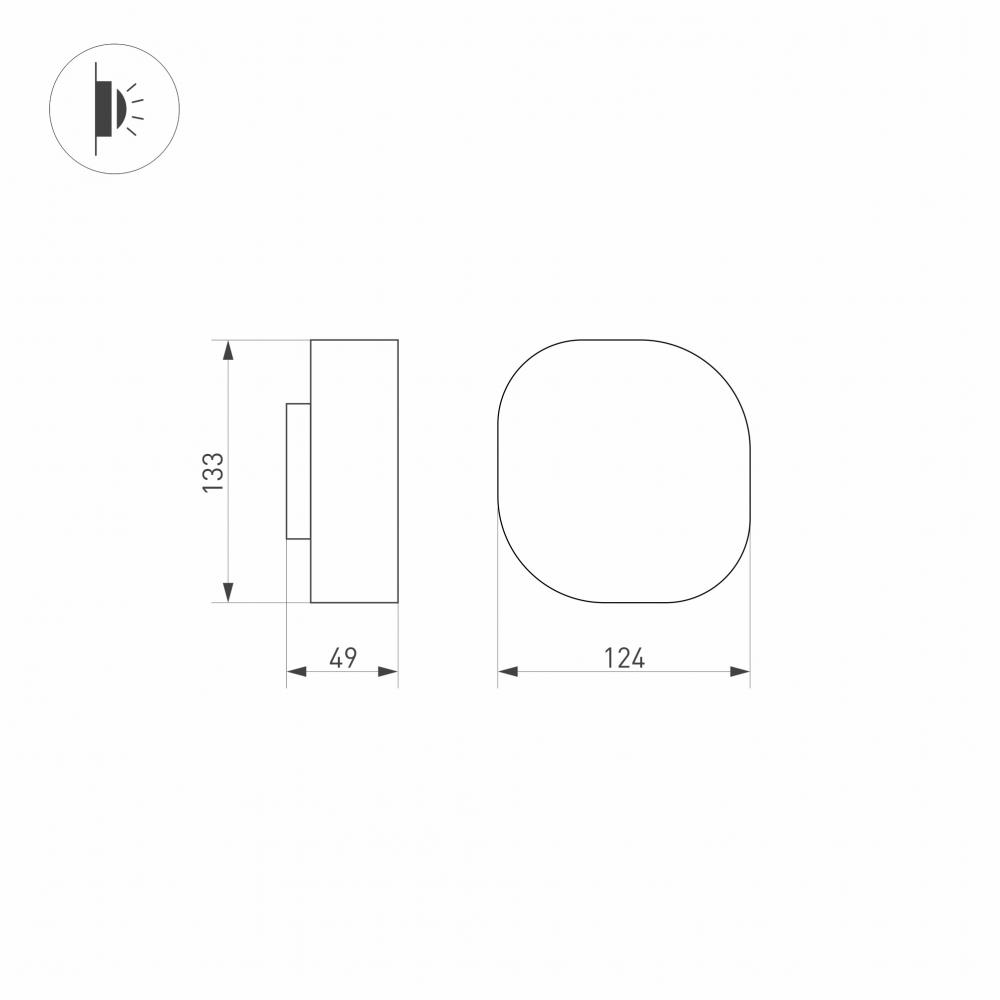 Уличный настенный светодиодный светильник Arlight LGD-Swamp-Wall-7W Warm3000 030001 1