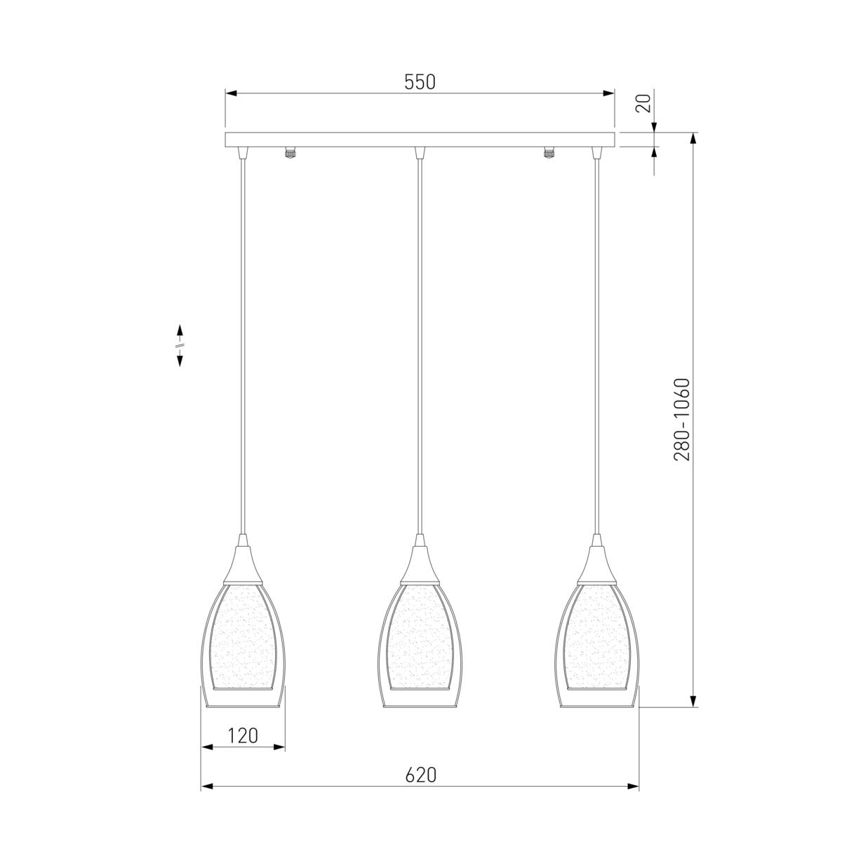 Подвесной светильник Eurosvet Cosmic 50285/3 черный жемчуг 1