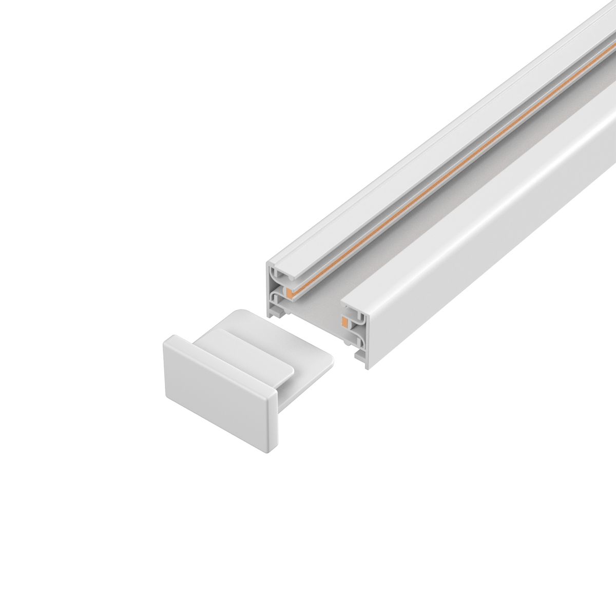 Шинопровод однофазный с питанием и заглушкой Crystal Lux CLT 0.11 01 L1000 WH 3