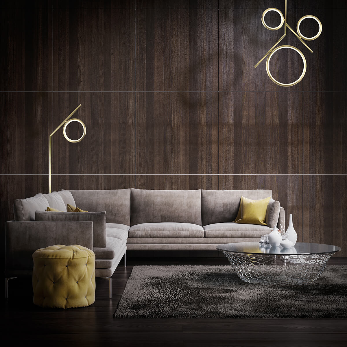 Подвесная светодиодная люстра Mantra Olimpia Oro 6581 3