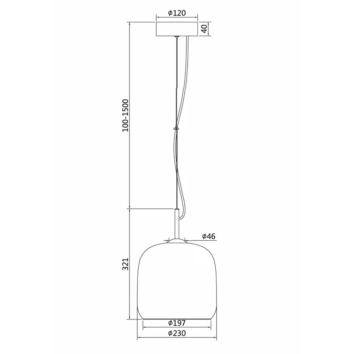 Подвесной светодиодный светильник Maytoni Madmen MOD128PL-L6AM 1