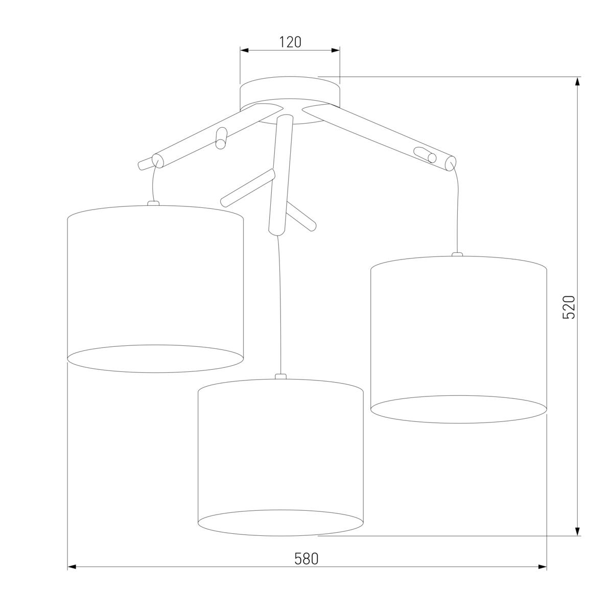 Подвесная люстра TK Lighting 6553 Albero White 1