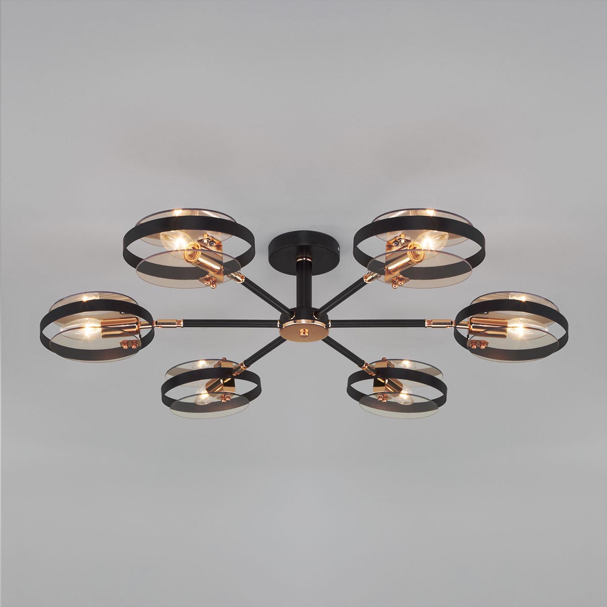 Потолочная люстра Eurosvet Gallo 70121/6 черный