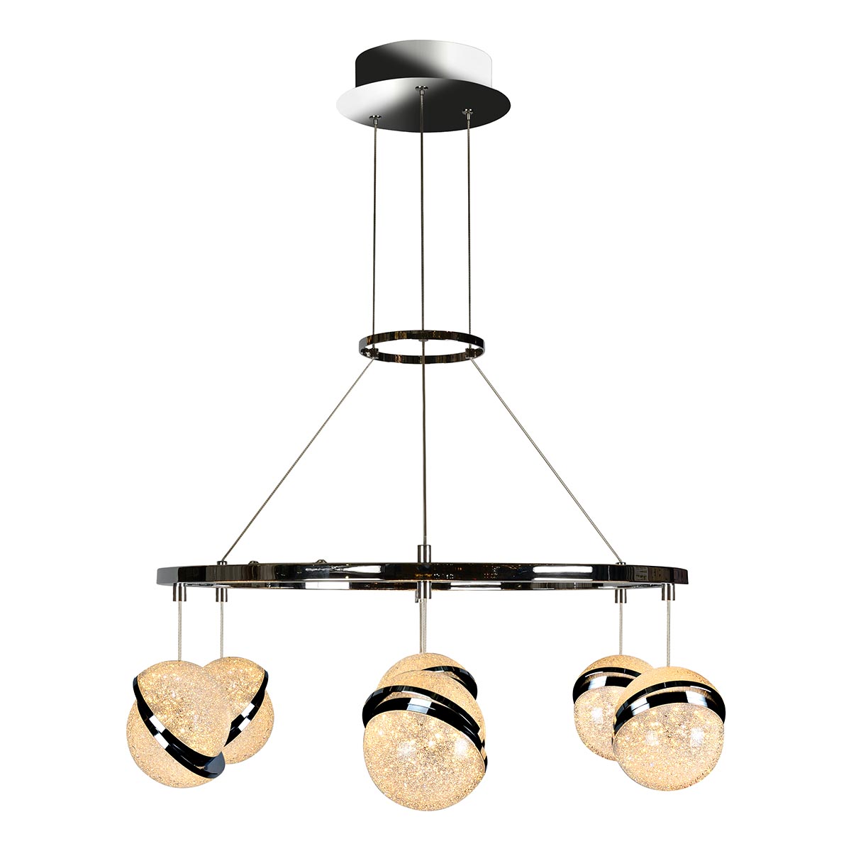 Подвесная светодиодная люстра iLedex CRystal Ball C4474-6 CR 1