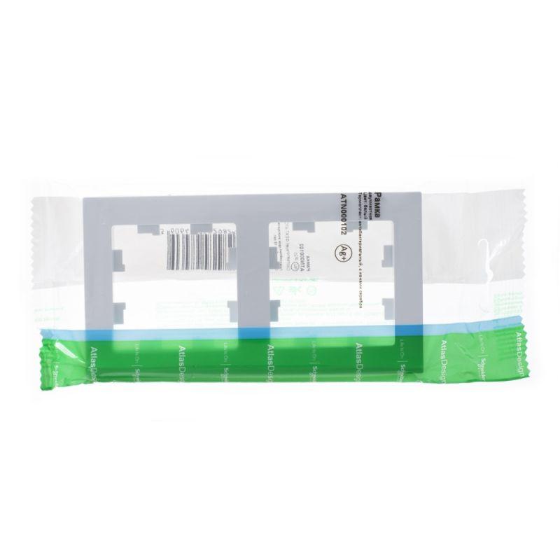 Рамка 2-постовая Systeme Electric AtlasDesign белая ATN000102