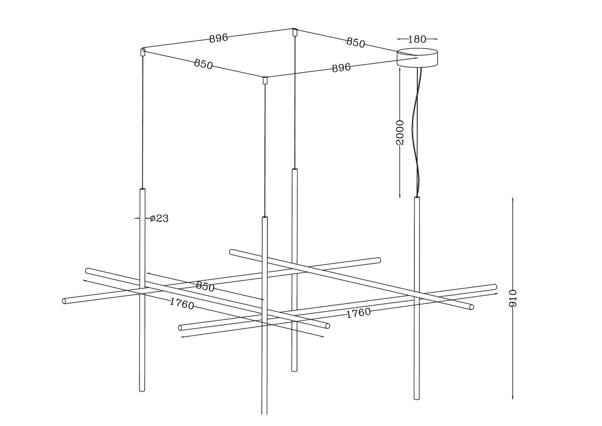 Подвесной светодиодный светильник Divinare Kalipso 1837/01 SP-105 1