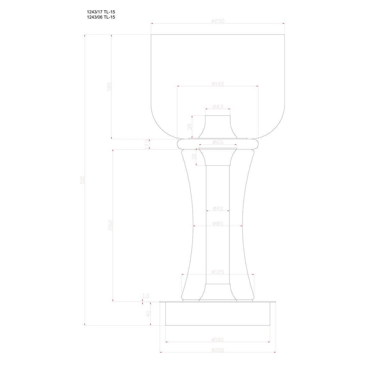 Настольная лампа Divinare Volturn 1243/06 TL-15 1
