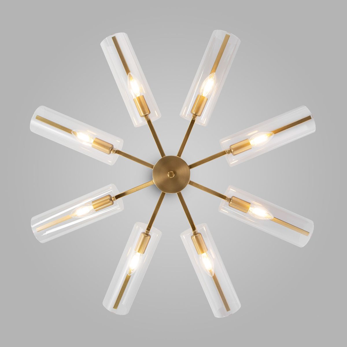 Потолочная люстра Eurosvet Trompeta 70144/8 латунь 2