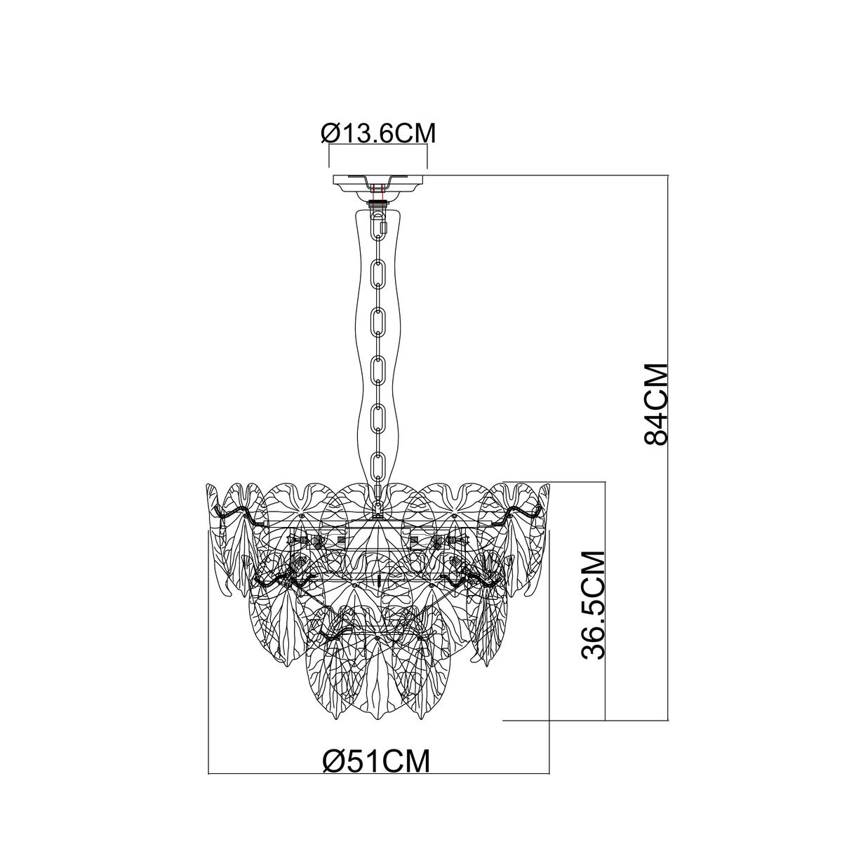 Подвесной светильник Arte Lamp Kapri A4078LM-6CC 1
