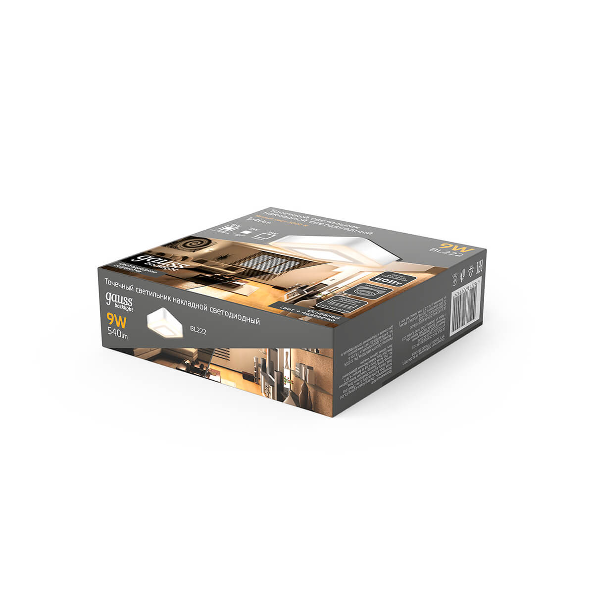 Потолочный светодиодный светильник Gauss Backlight BL222 4