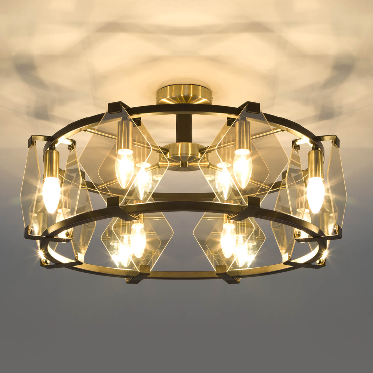 Потолочная люстра Eurosvet Aragon 60126/8 черный Smart 5