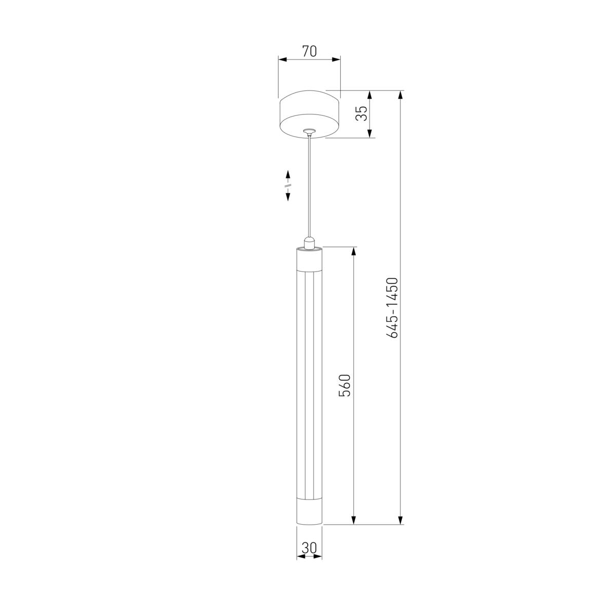 Подвесной светодиодный светильник Eurosvet Strong 50189/1 LED матовое золото 1