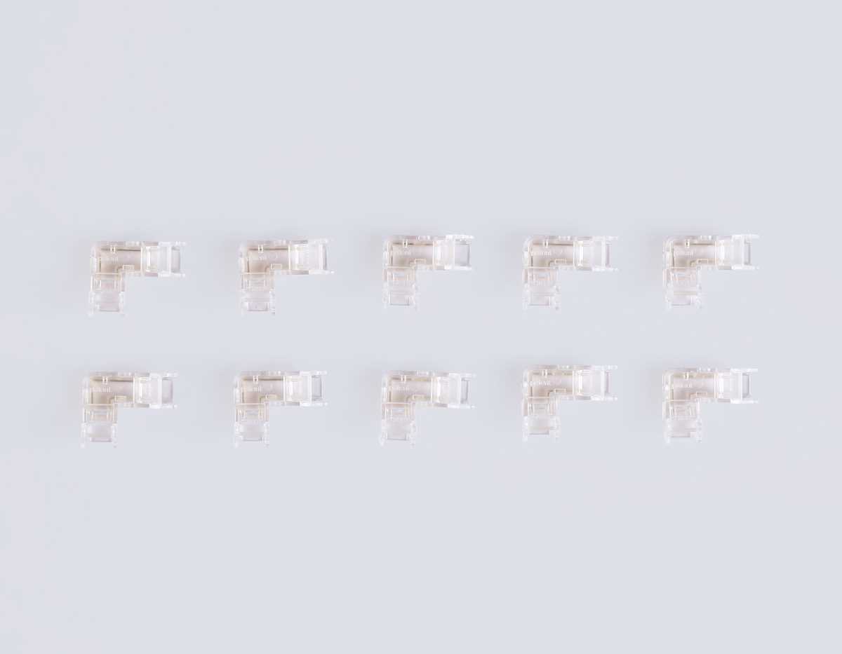 Соединитель угловой AMBRELLA LIGHT ILLUMINATION COB 12/24V для лент 5mm (2 конт.) (10шт. в комплекте) GS6841 1