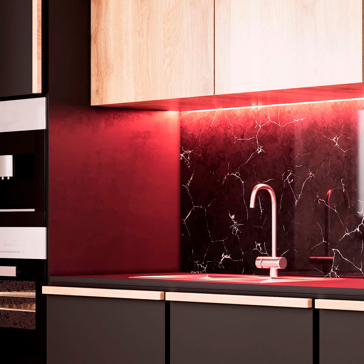 Светодиодная влагозащищенная лента Gauss 4,8W/m 60LED/m 2835SMD красный 5M 356000705 2