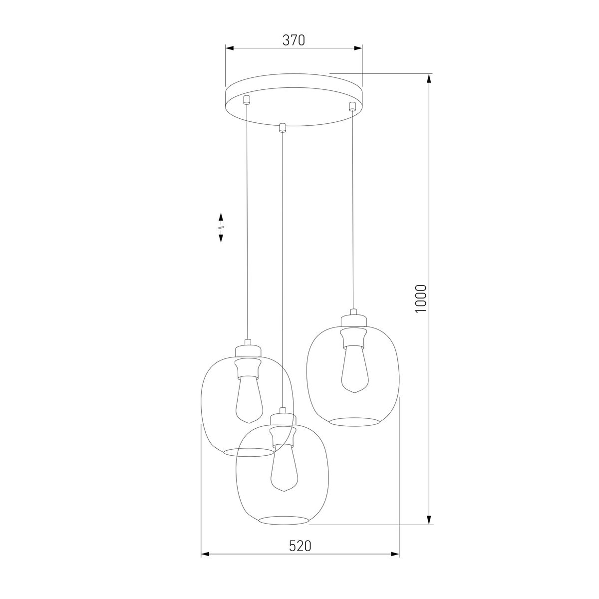 Подвесная люстра TK Lighting 3184 Elio 2