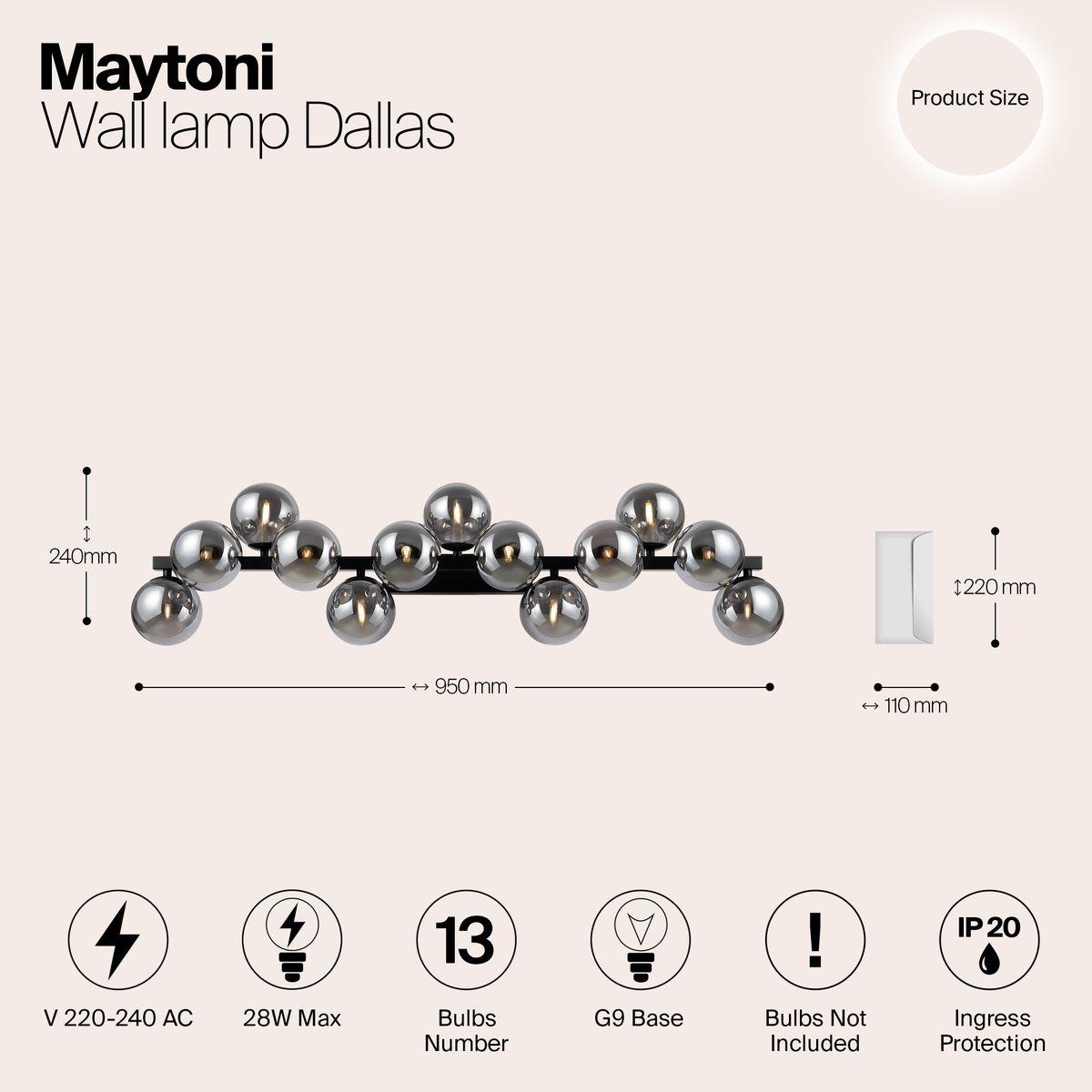 Бра Maytoni Dallas MOD547WL-13B 1