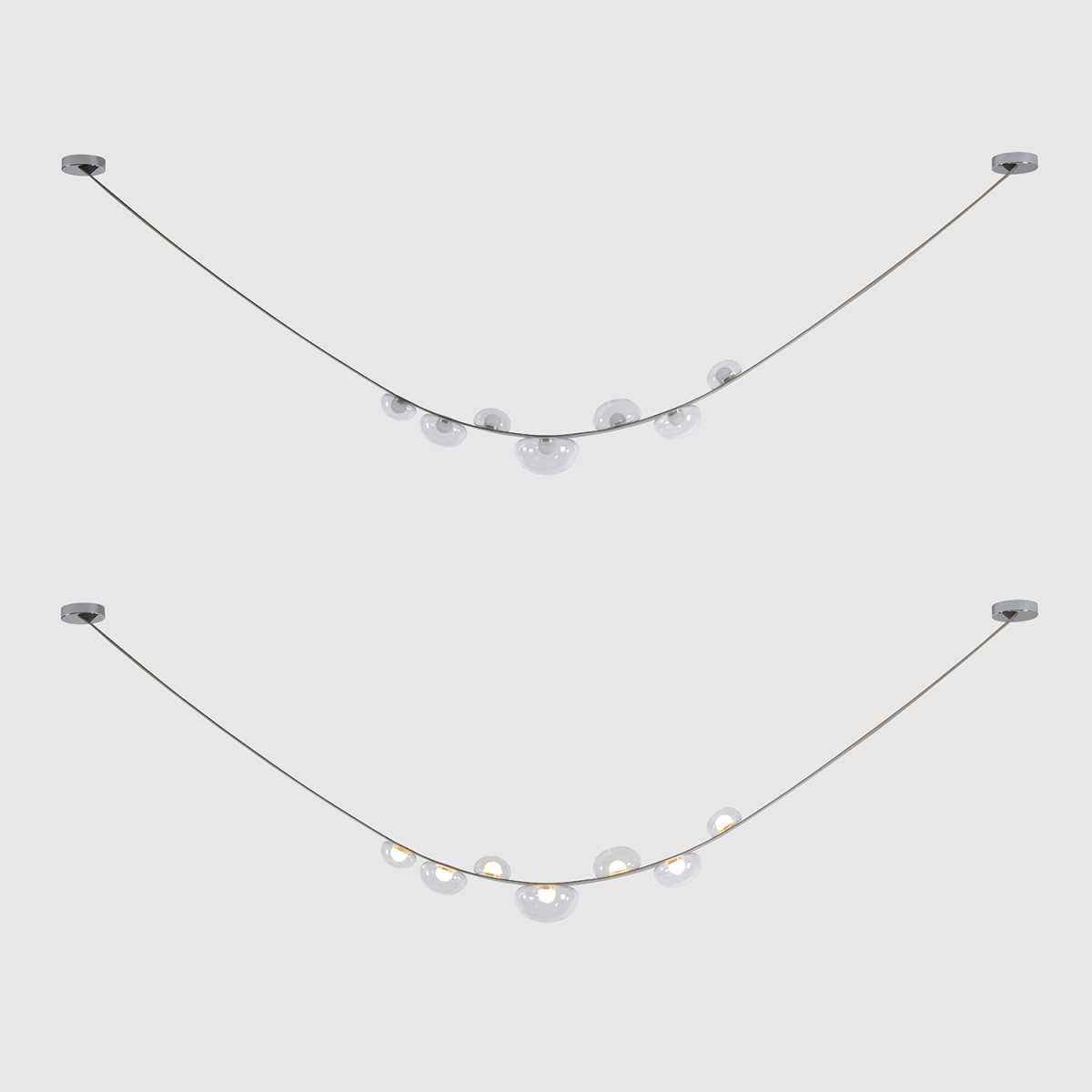 Подвесной светильник Crystal Lux BOSQUE SP7 L3000 GREY/TRANSPARENT 3