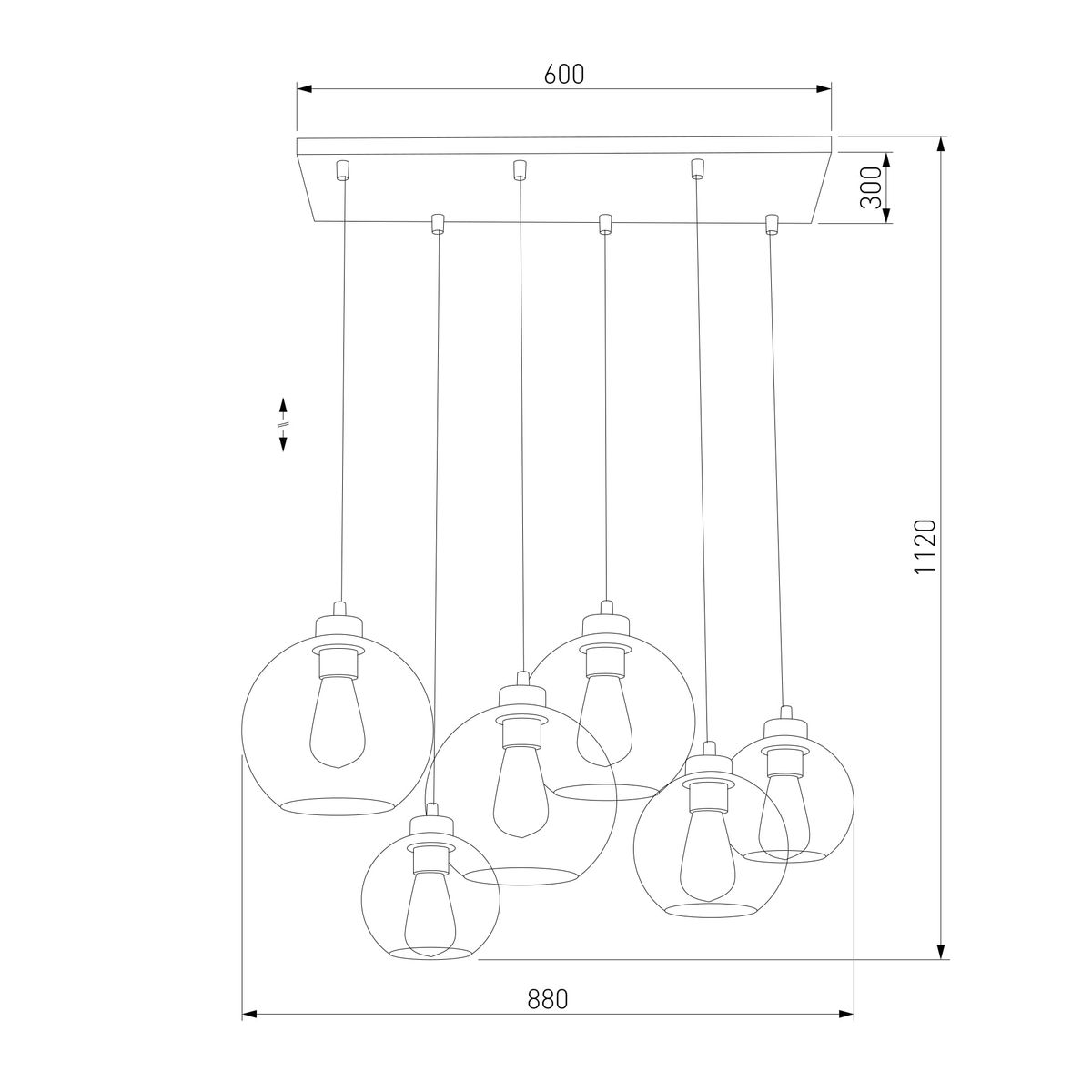 Подвесная люстра TK Lighting 2833 Cubus 2