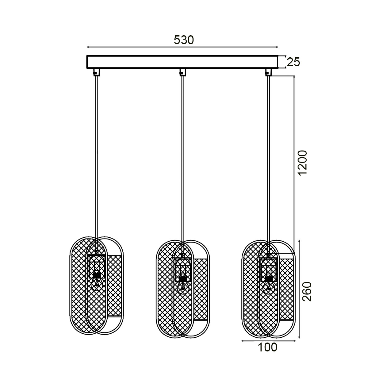 Подвесной светильник Vele Luce City VL6342P03 3