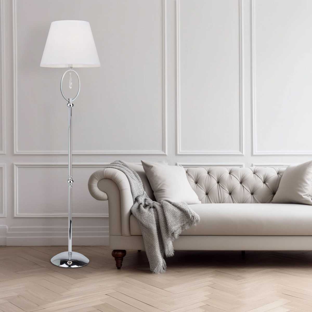 Торшер Eurosvet 01056/1 хром/прозрачный хрусталь Strotskis 2